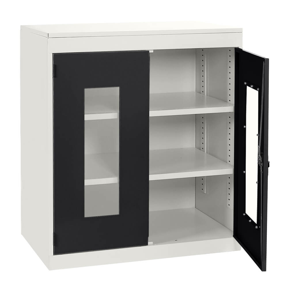 Half Height Vision Cupboard with White Body