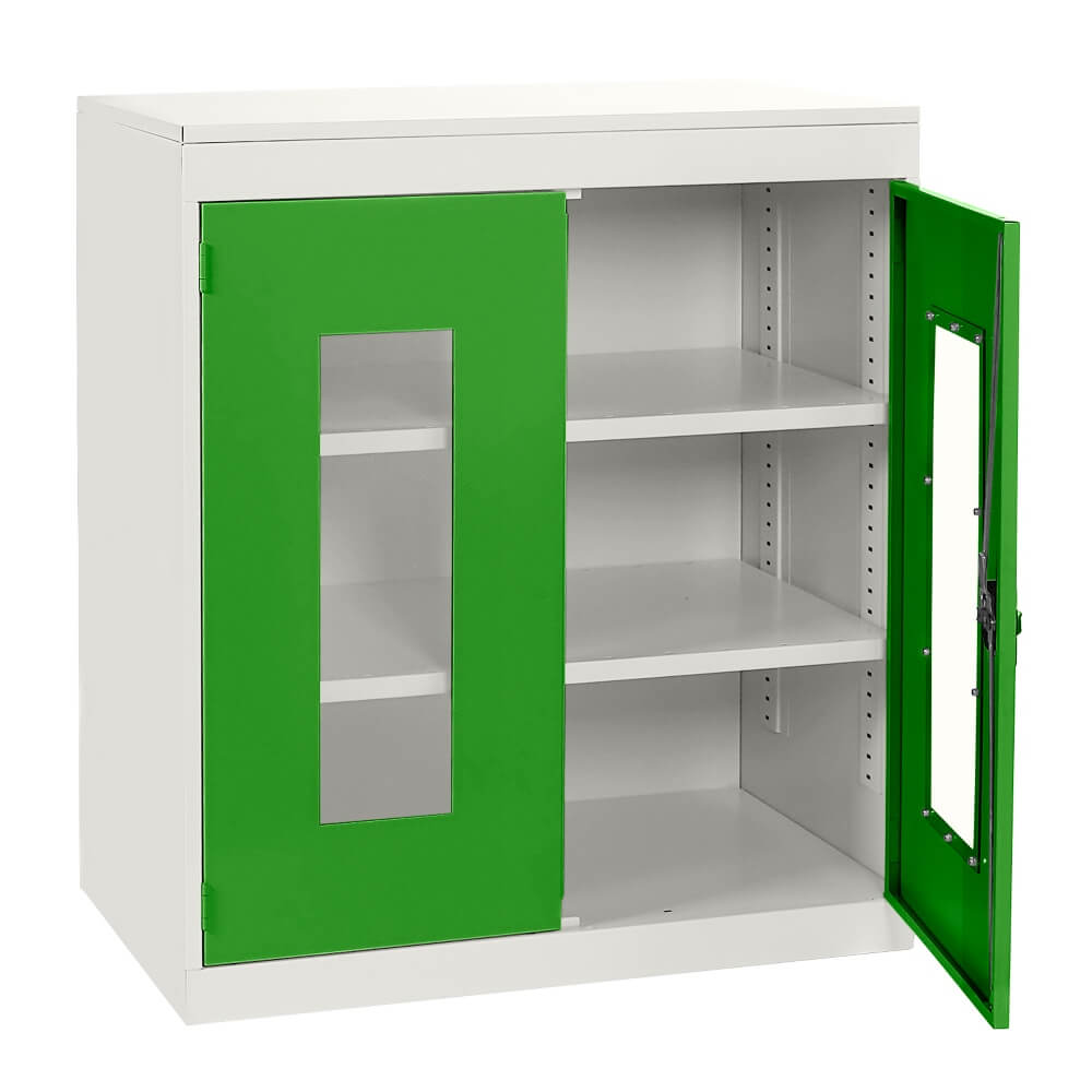 Half Height Vision Cupboard with White Body