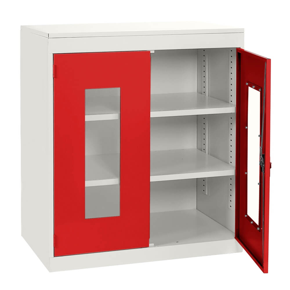 Half Height Vision Cupboard with White Body