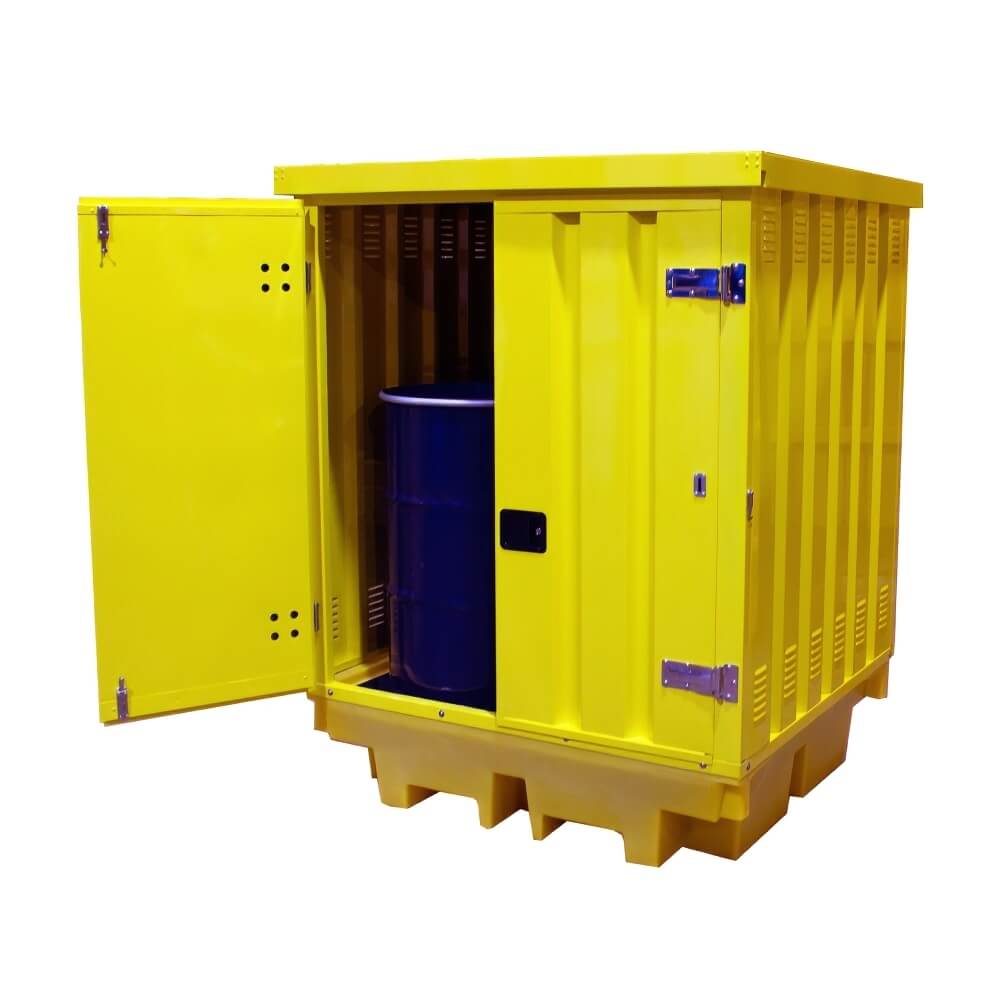 Hard Covered Spill Pallet for 4 Drums