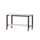 Heavy Duty Mobile Workbench with Undershelf and MDF Top