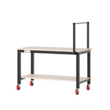 Heavy Duty Mobile Workbench with Undershelf, Roll Dispenser and MDF Top