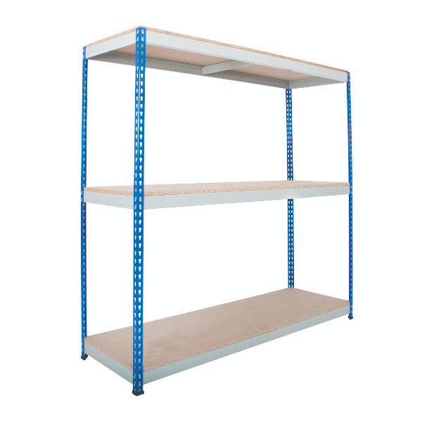 Heavy Rivet Racking with 3 Grey Shelves – Merlinindustrial