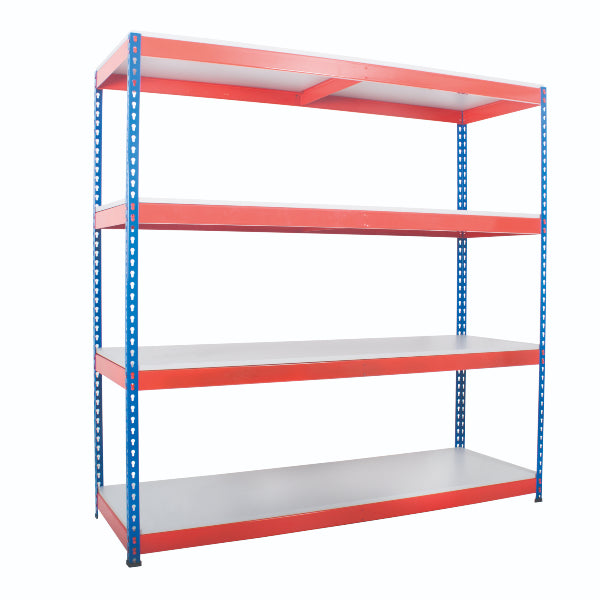 Heavy Rivet Racking with 4 Orange Shelves
