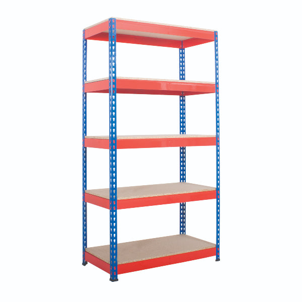 Heavy Rivet Racking with 5 Orange Shelves