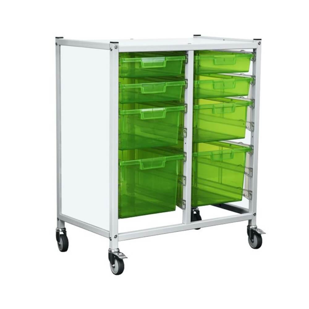 Hospital Storage Tray Trolley - 3 Small 2 Medium 2 Large Trays