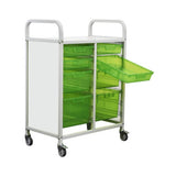 Hospital Storage Tray Trolley - 3 Small 2 Medium 2 Large Trays