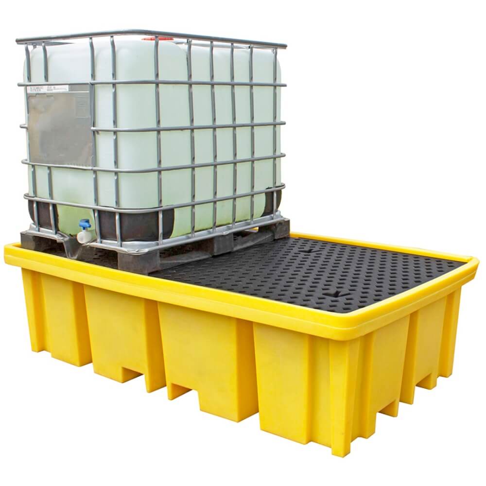 IBC Spill Pallet for 2 IBC - 4 Way FLT Access