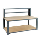 Heavy Duty Infinite Modular Workbench with Upper and Lower Shelves - 2000mm Width
