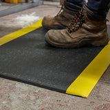 Kumfi Pebble Matting - Black/Yellow