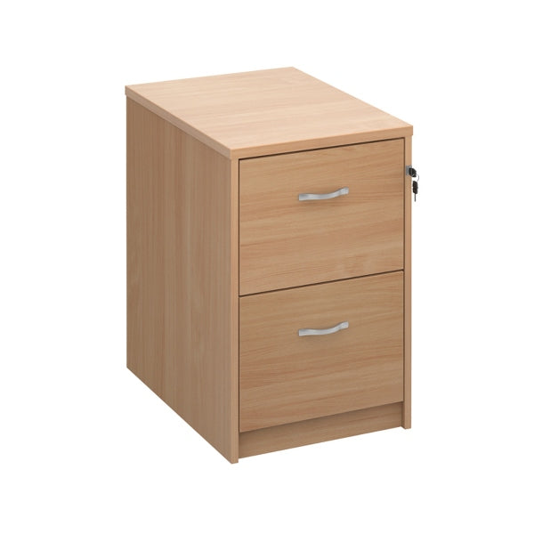 Wooden 2 Drawer Filing Cabinet with Silver Handles