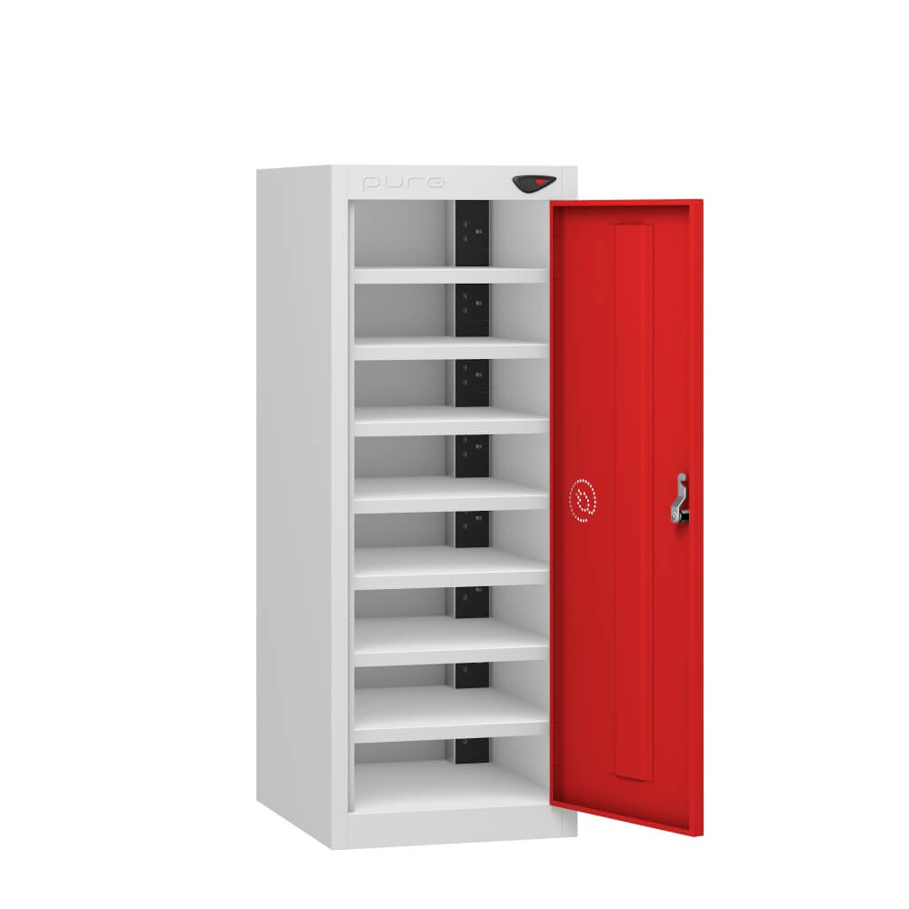 Low 8 Compartment Laptop Charging Locker with 1 Door Access