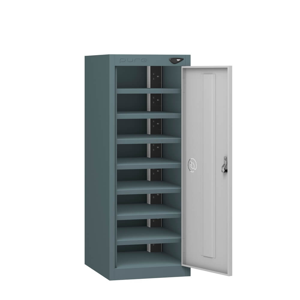 Low 8 Compartment Laptop Charging Locker with 1 Door Access