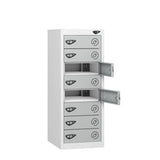 Low 8 Compartment Laptop Charging Locker with 8 Door Access