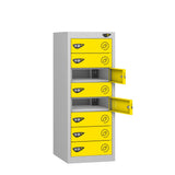 Low 8 Compartment Laptop Charging Locker with 8 Door Access
