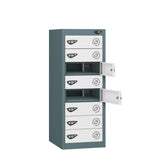 Low 8 Compartment Laptop Charging Locker with 8 Door Access