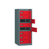Low 8 Compartment Laptop Charging Locker with 8 Door Access