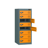 Low 8 Compartment Laptop Charging Locker with 8 Door Access