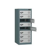 Low 8 Compartment Laptop Charging Locker with 8 Door Access