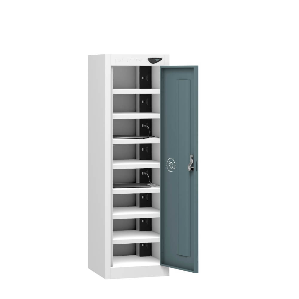 Low 8 Compartment Tablet Charging Locker with 1 Door Access