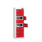 Low 8 Compartment Tablet Charging Locker with 8 Door Access