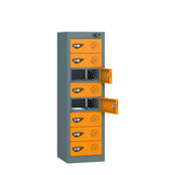 Low 8 Compartment Tablet Charging Locker with 8 Door Access