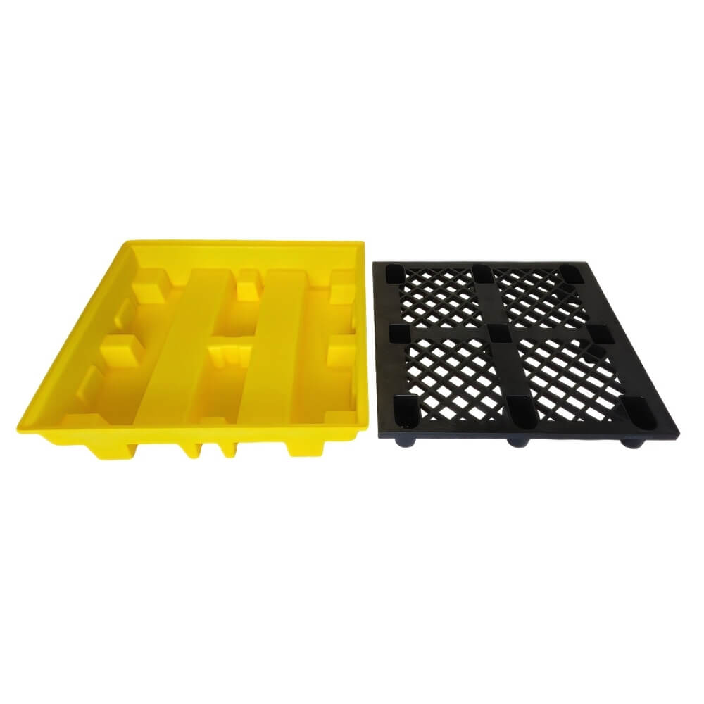 Low Profile Drum Spill Pallet for 4 Drums