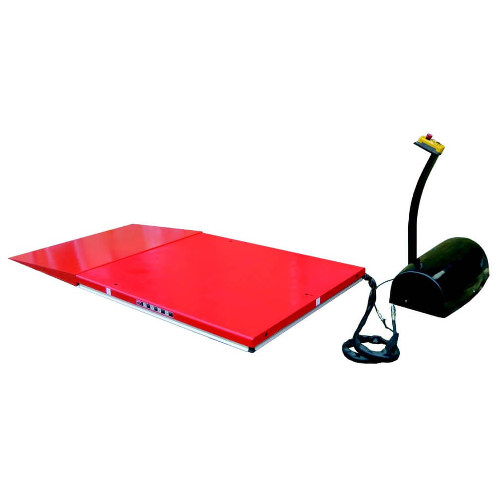 Low Profile Scissor Lift Table with Ramp 1000kg