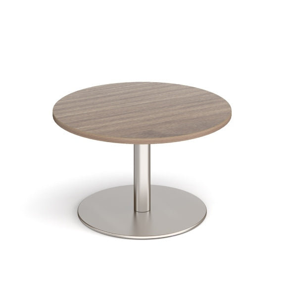 Monza Circular Coffee Table with Brushed Steel Base