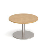 Monza Circular Coffee Table with Brushed Steel Base
