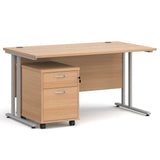 Maestro 25 Desk and Pedestal Bundle