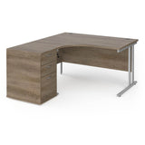 Maestro 25 Left-Hand Ergonomic Desk and Pedestal Bundle