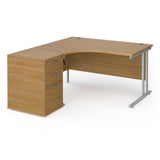 Maestro 25 Left-Hand Ergonomic Desk and Pedestal Bundle