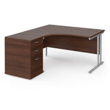 Maestro 25 Left-Hand Ergonomic Desk and Pedestal Bundle