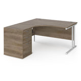 Maestro 25 Left-Hand Ergonomic Desk and Pedestal Bundle