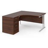Maestro 25 Left-Hand Ergonomic Desk and Pedestal Bundle