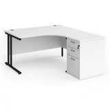 Maestro 25 Right-Hand Ergonomic Desk and Pedestal Bundle