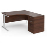 Maestro 25 Right-Hand Ergonomic Desk and Pedestal Bundle