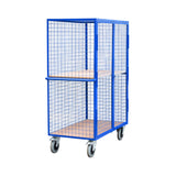 Mesh Security Storage Trolley - 2 Shelves