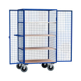 Mesh Security Storage Trolley - 4 Shelves