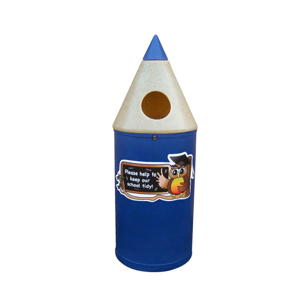 Micro Pencil Litter Bin With Owl Graphics