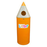 Midi Pencil Litter Bin With Litter Graphics