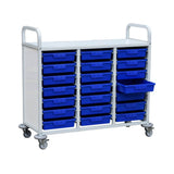 Mobile School Tray Storage Trolley - 21 Small Trays