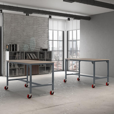 Modular Mobile Workbench with Undershelf and MDF Top