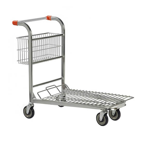 Nestable Stock Trolley with Fixed Basket