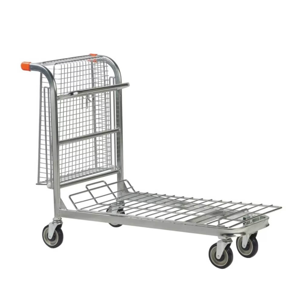 Nestable Stock Trolley with Folding Basket