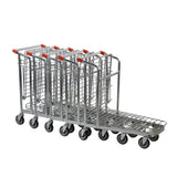 Nestable Stock Trolley with Folding Shelf