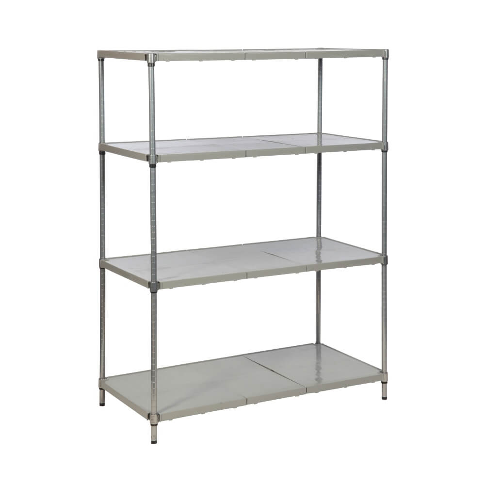 Plastic Plus Shelving with Solid Shelves 1625mm High