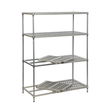 Plastic Plus Shelving with Vented Shelves 1625mm High