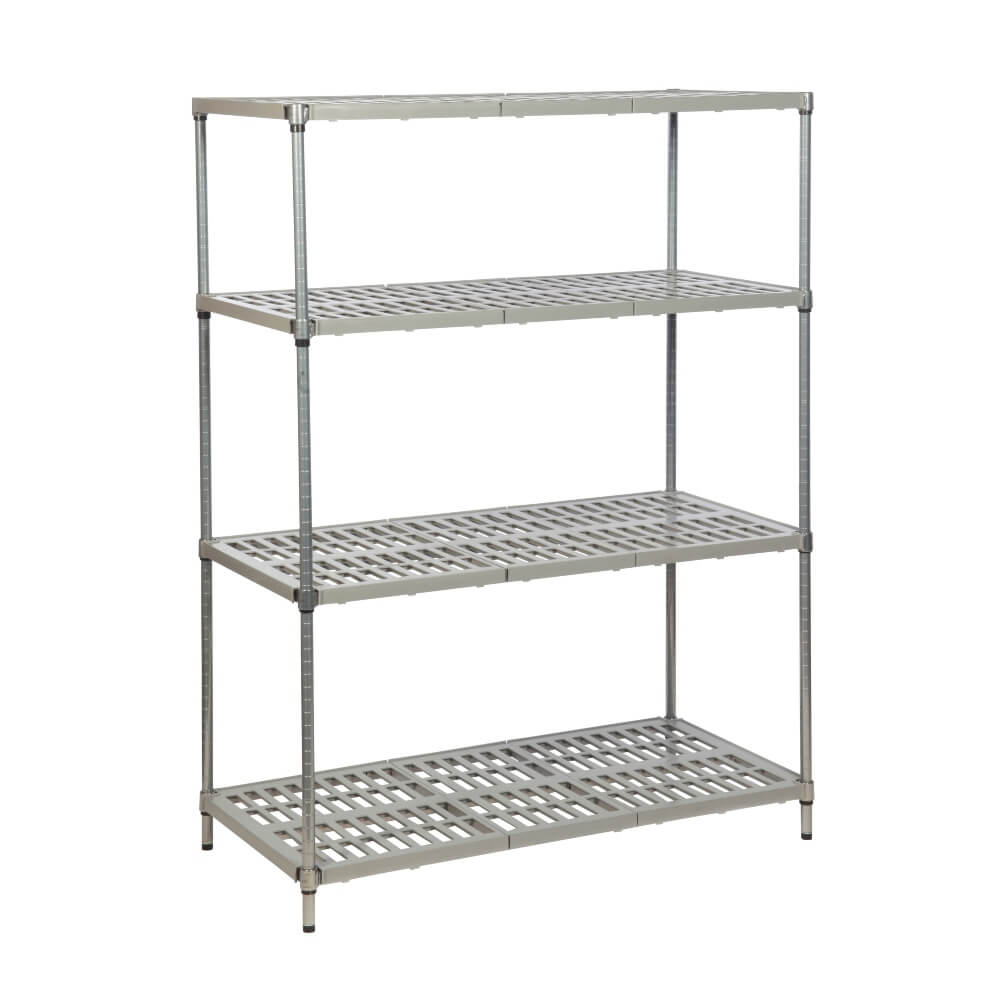 Plastic Plus Shelving with Vented Shelves 1625mm High